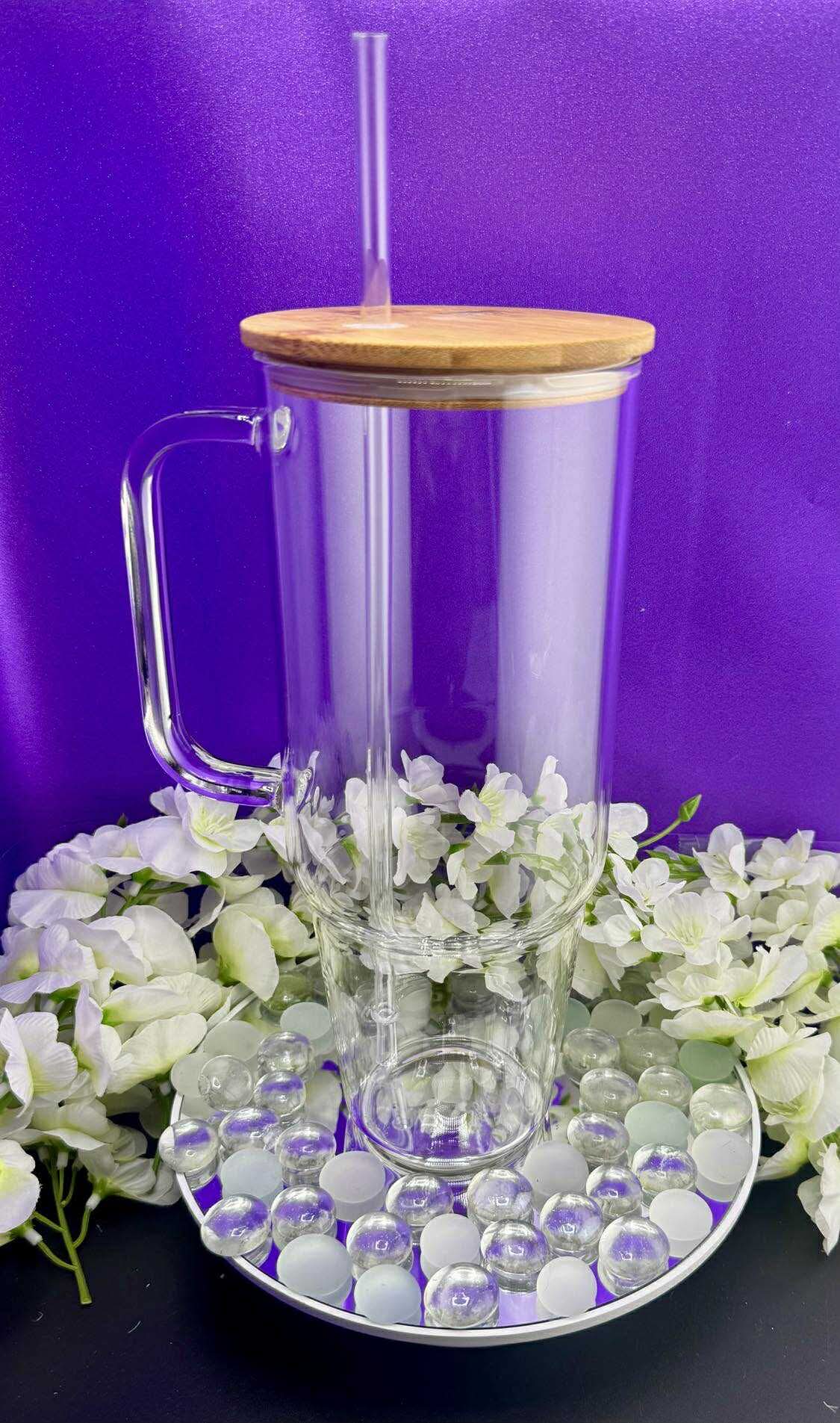 16 - 40 oz Glass Snow Globe cups