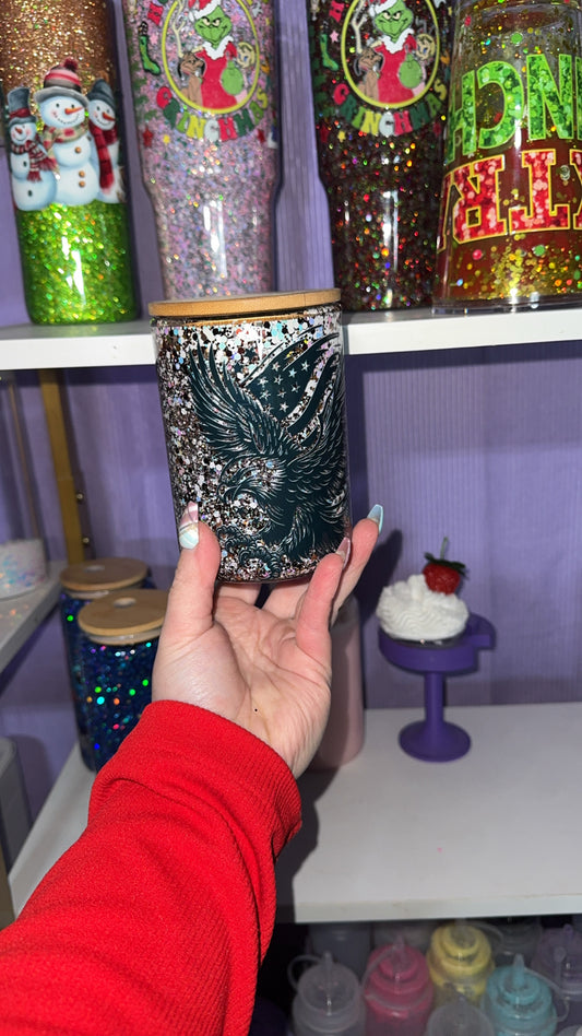 Eagle snow globe mug