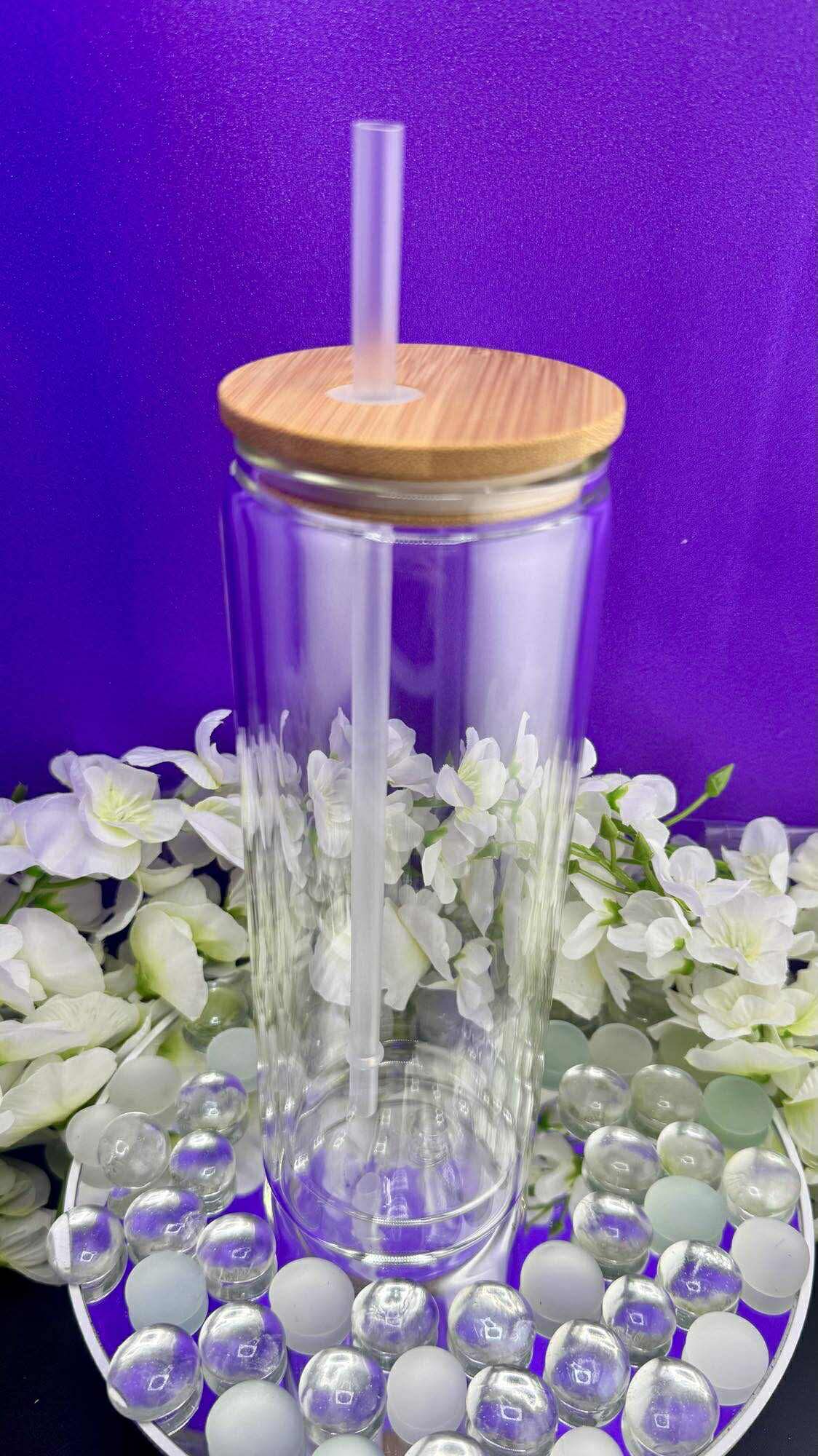 16 - 40 oz Glass Snow Globe cups