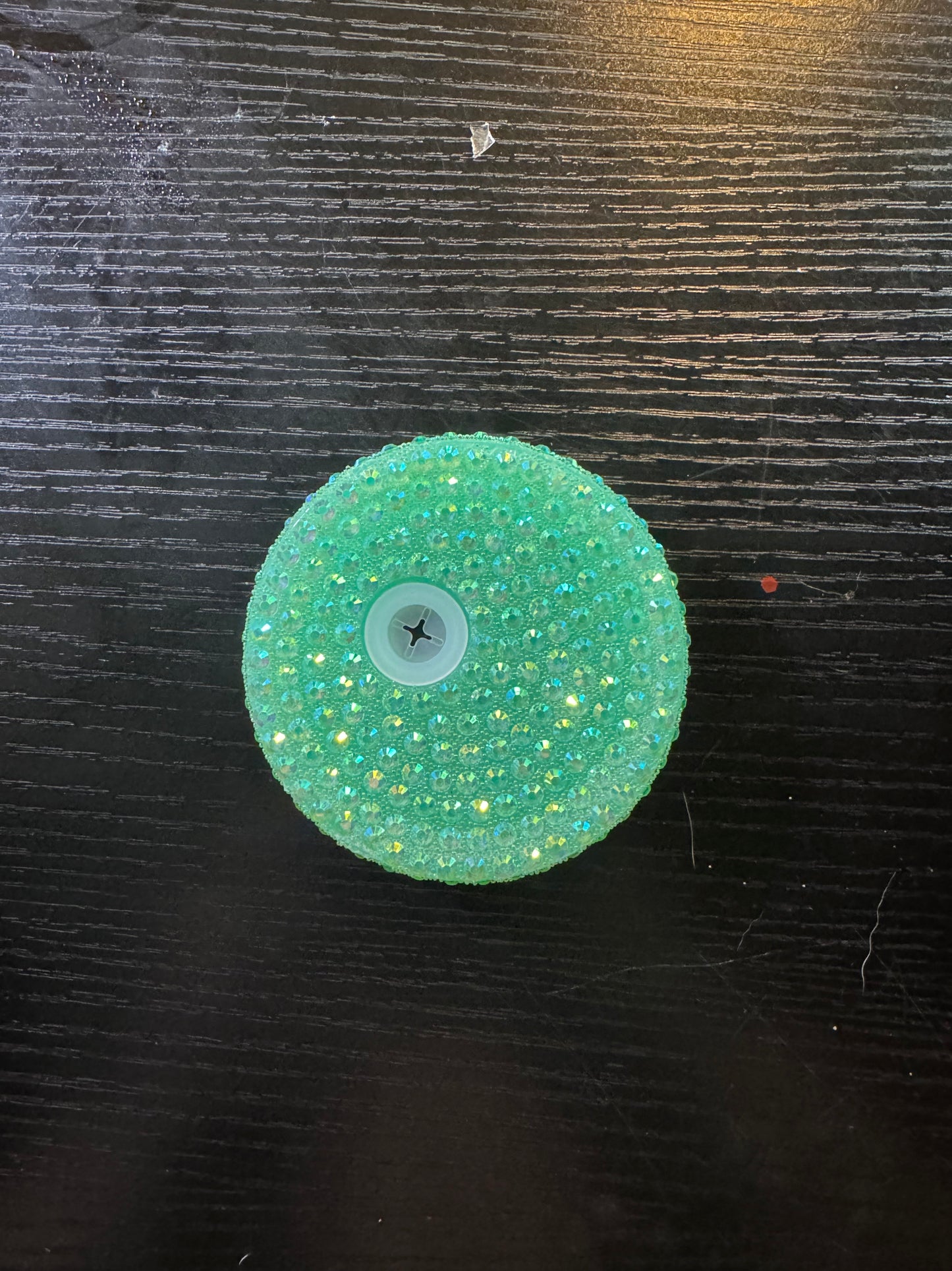 Rhinestone lid (mint/teal)