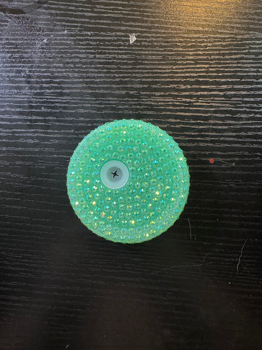 Rhinestone lid (mint/teal)