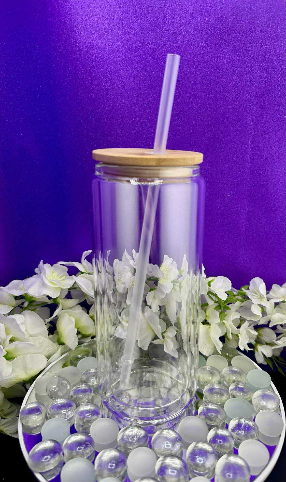 16 - 40 oz Glass Snow Globe cups