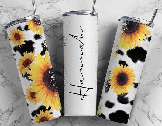 55 cow and sunflowers