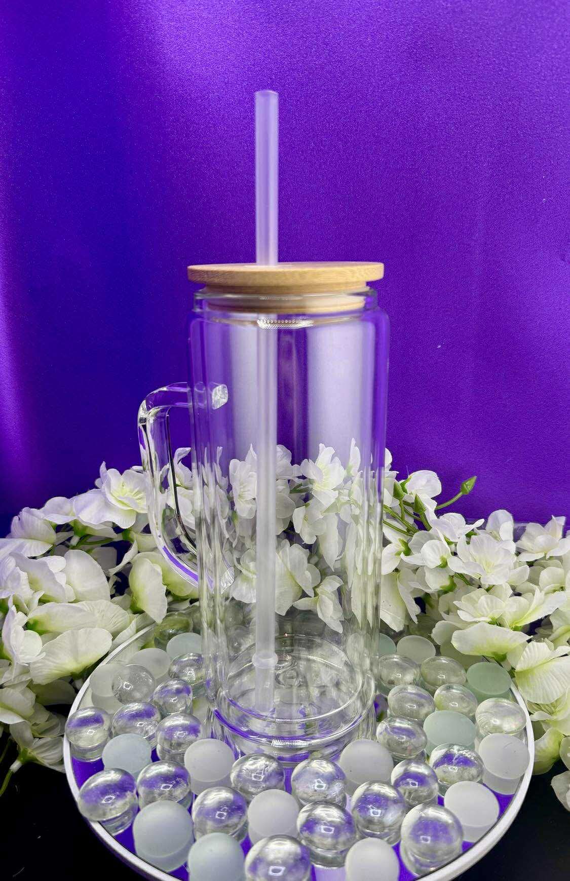 16 - 40 oz Glass Snow Globe cups