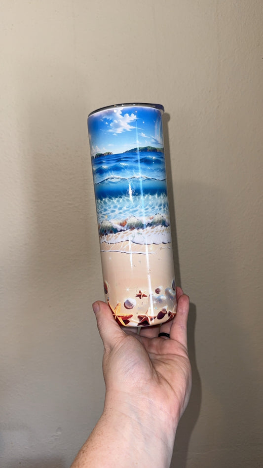 20 oz sublimation beach tumbler