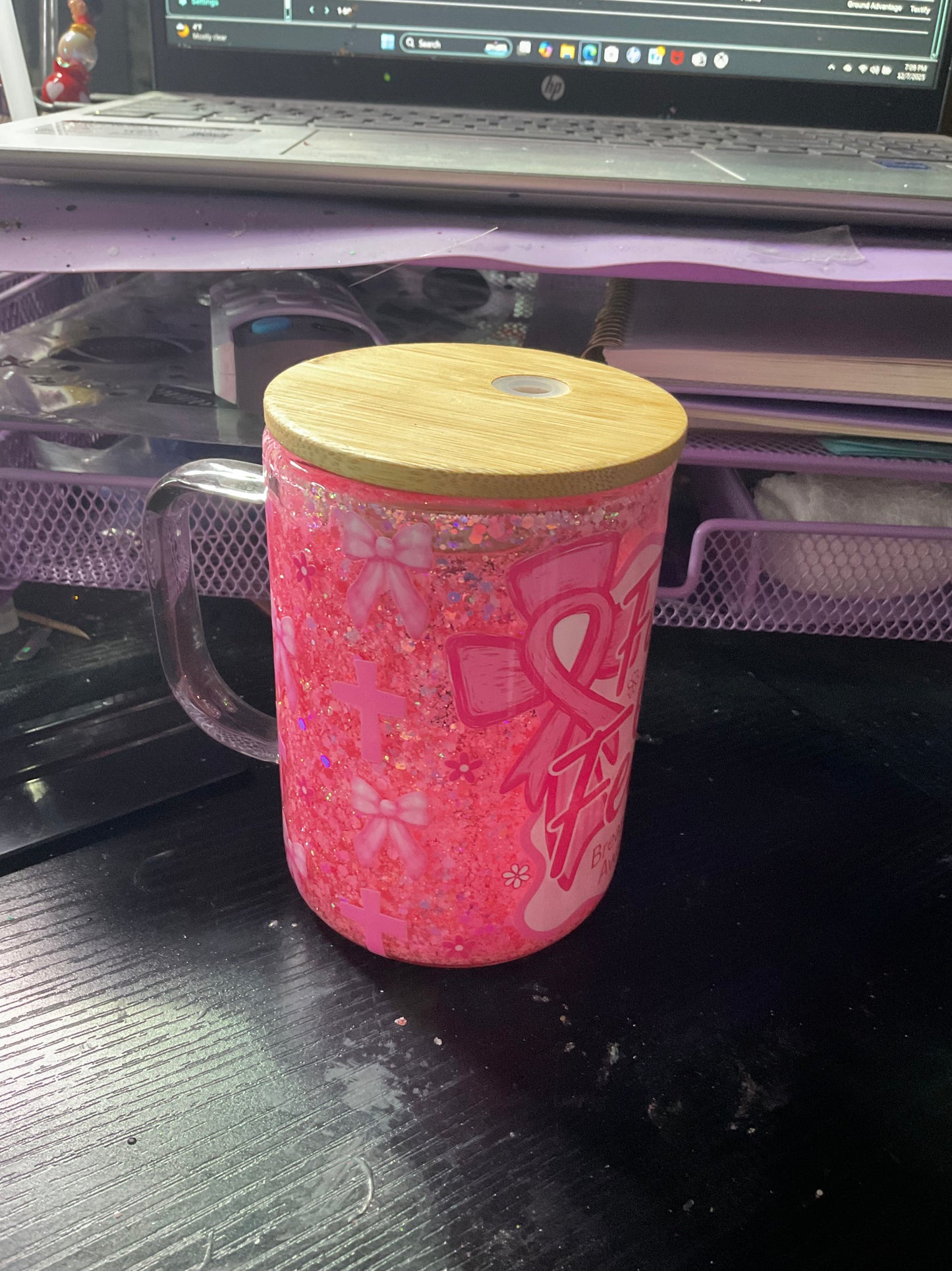 Cancer snow globe mug