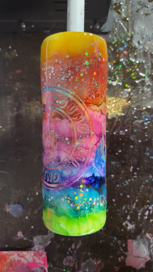 20 oz Watercolor Epoxy tumbler